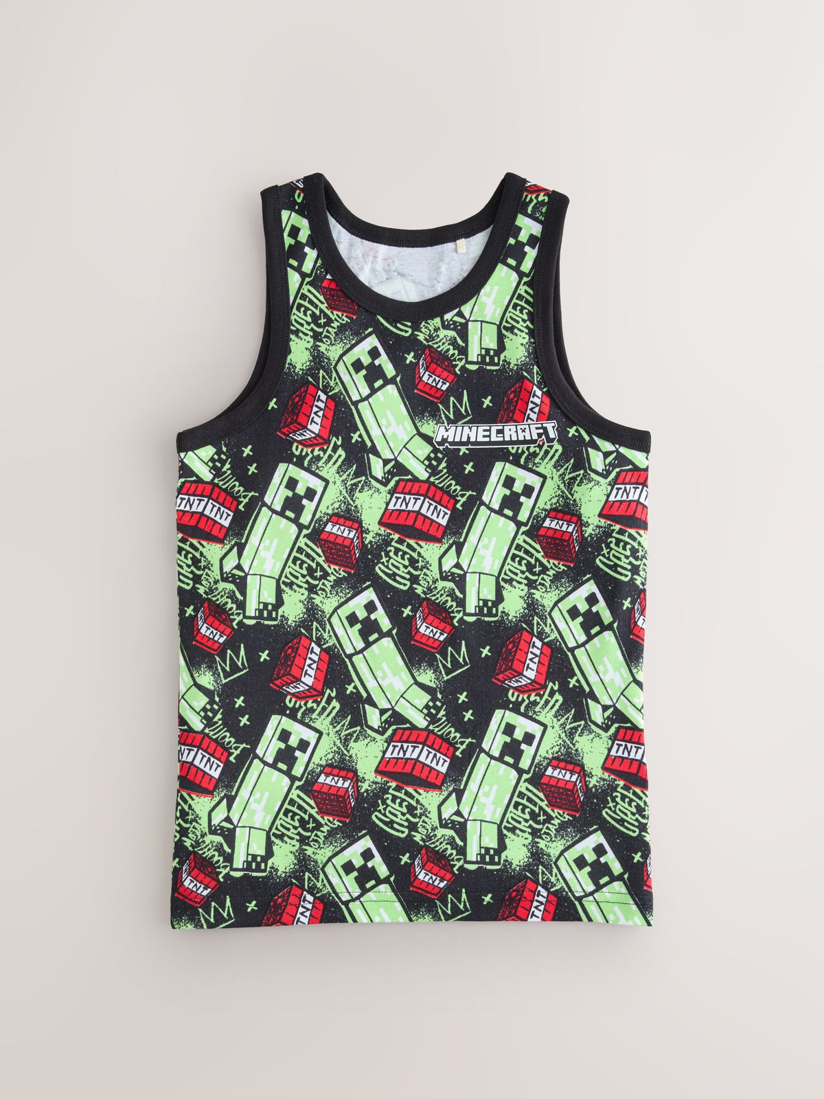 Dsiney Kidz - Black/Green Minecraft Vests 3 Pack (3-14yrs) image 5