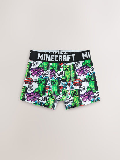 Dsiney Kidz - Green/Black Minecraft Trunks 7 Pack (3-14yrs) image 2