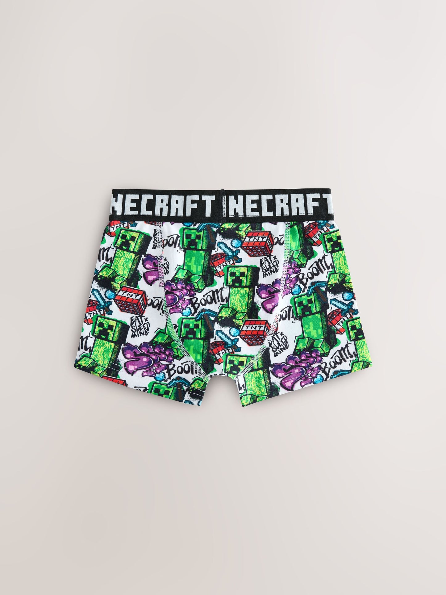 Dsiney Kidz - Green/Black Minecraft Trunks 7 Pack (3-14yrs) image 3