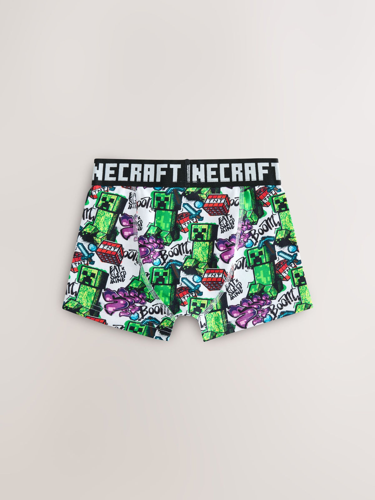 Dsiney Kidz - Green/Black Minecraft Trunks 7 Pack (3-14yrs) image 3
