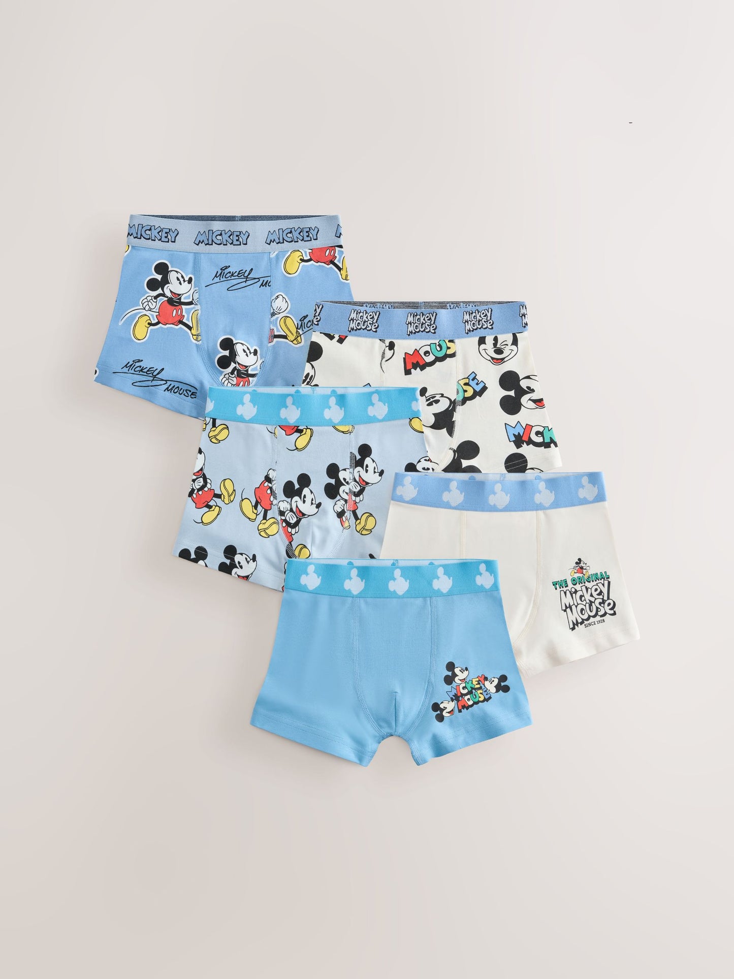 Dsiney Kidz - Blue/White Mickey Mouse Trunks Pack (2-10yrs) image 1