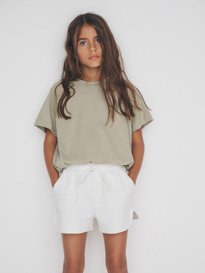 Dsiney Kidz - The Set 3 Pack Puffball Hem Cotton Jersey T-Shirts Pink/Khaki image 2