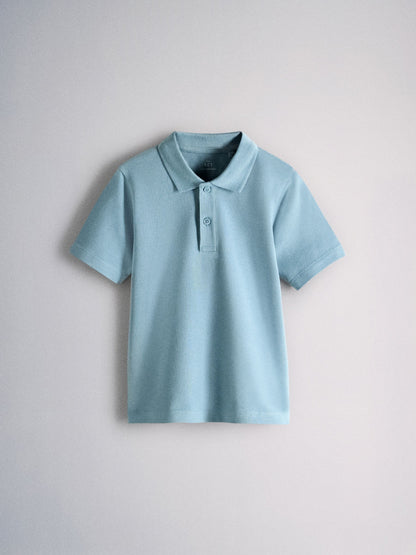 Dsiney Kidz - The Set 5 Pack Cotton Pique Polo Shirts Brown/Blue/Yellow/Cream image 4