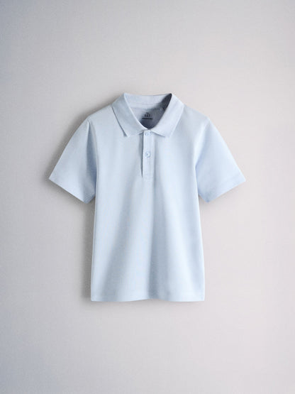 Dsiney Kidz - The Set 5 Pack Cotton Pique Polo Shirts Brown/Blue/Yellow/Cream image 5