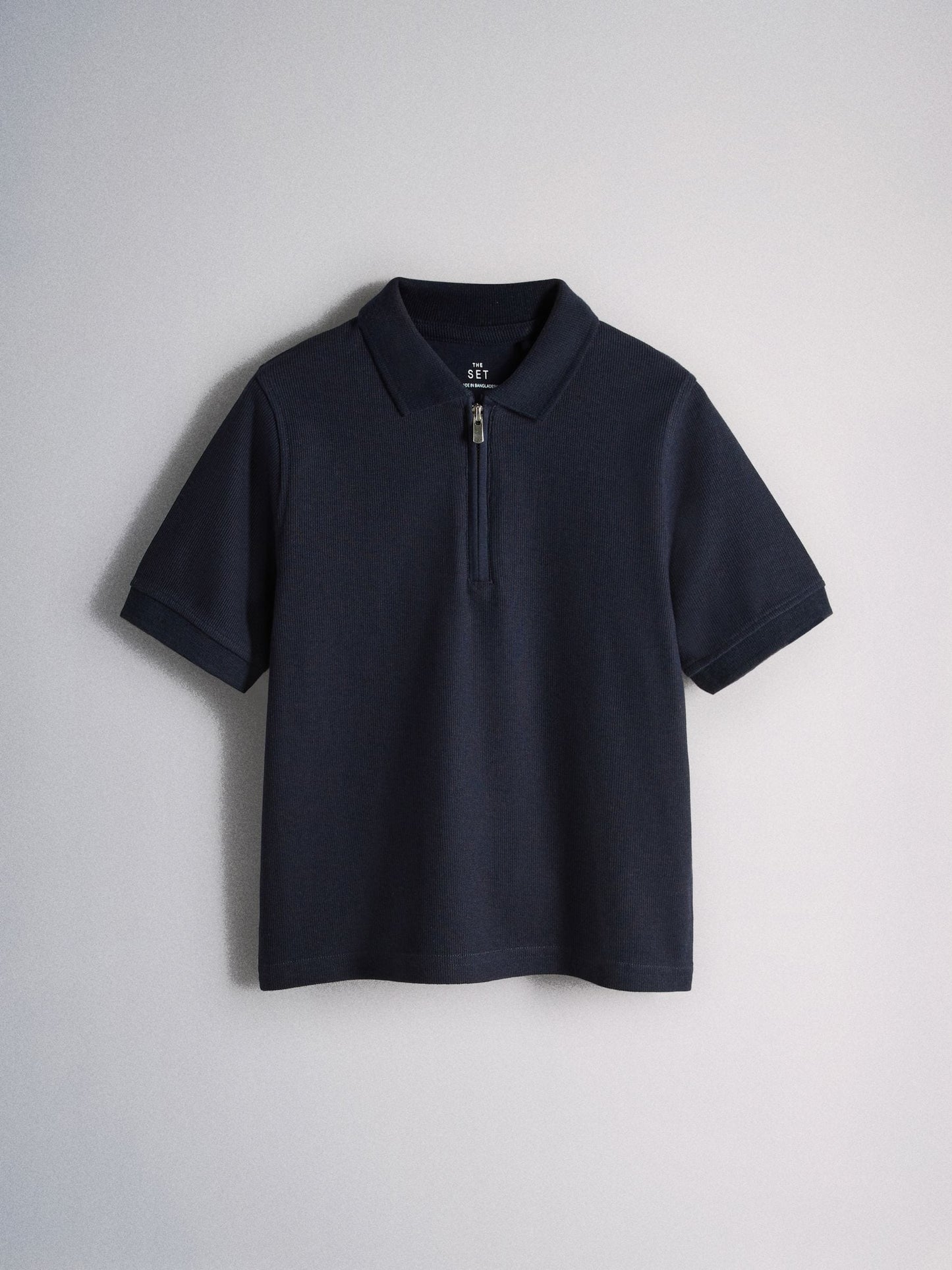 Dsiney Kidz - The Set 4 Pack Textured Jersey Zip Neck Short Sleeve Polos Blue/Ecru/Brown image 3