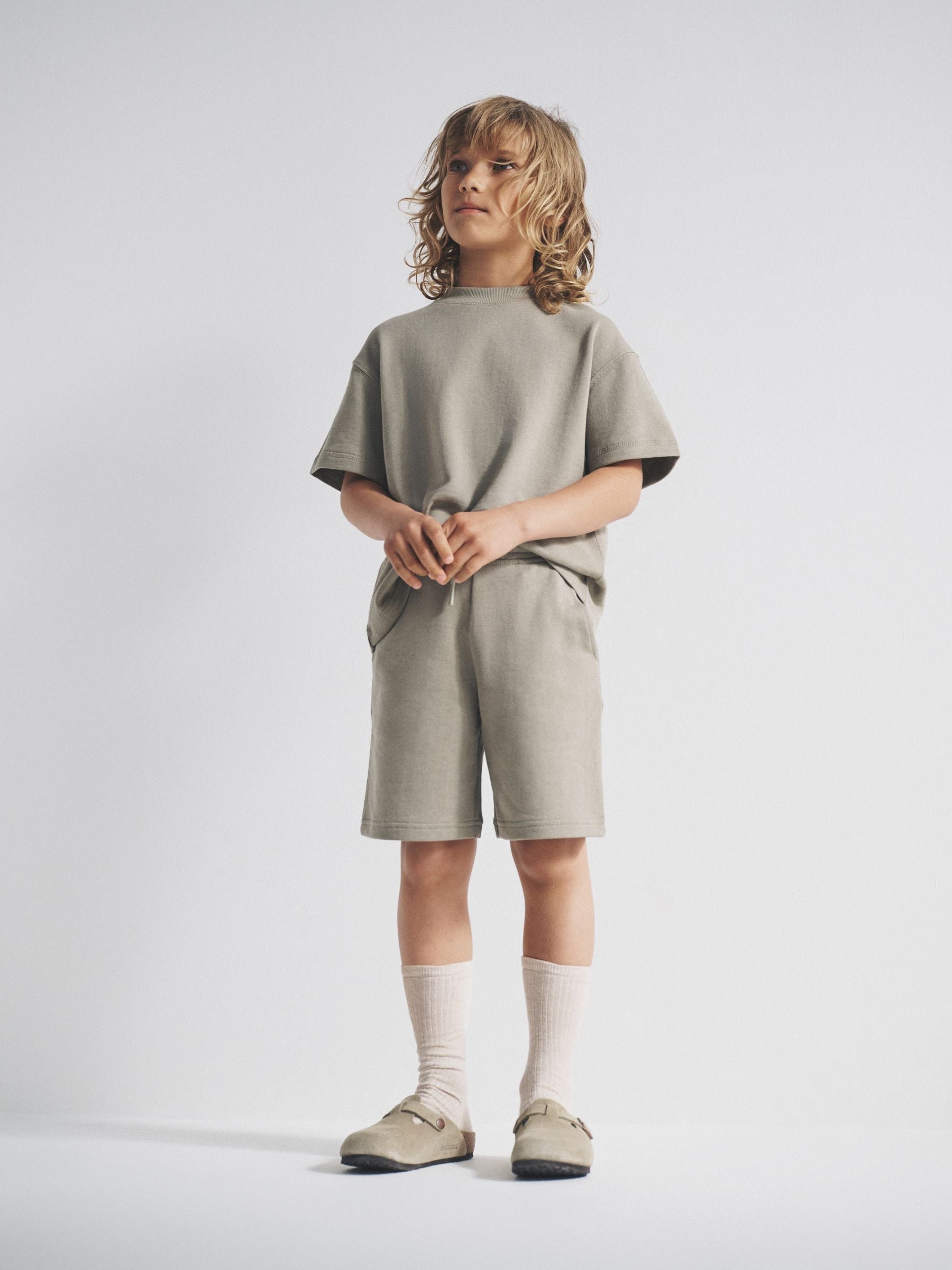 Dsiney Kidz - The Set 2 Pack Cotton Jersey Short Sleeve T-Shirt and Short Sets Navy/Khaki image 1
