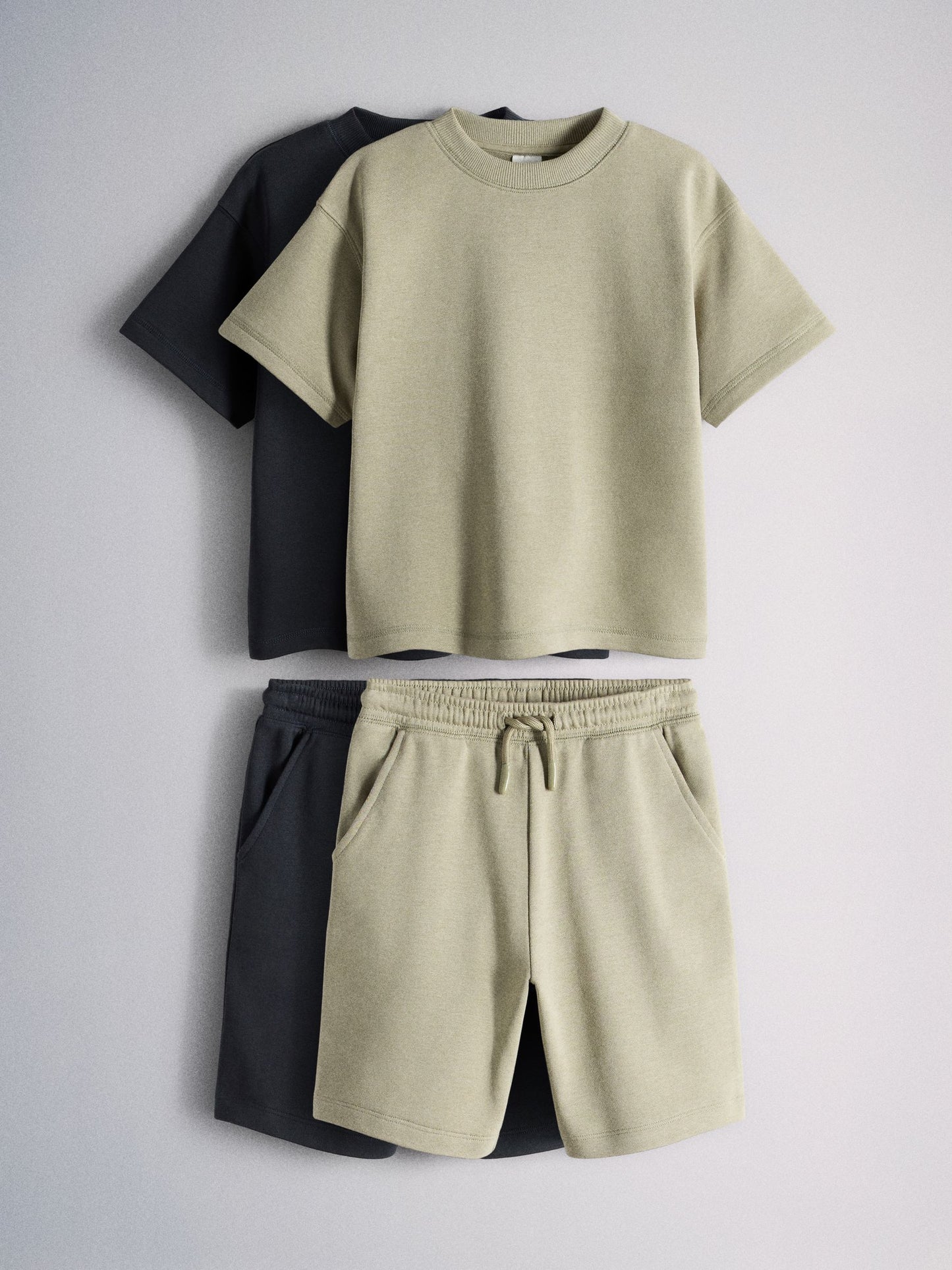 Dsiney Kidz - The Set 2 Pack Cotton Jersey Short Sleeve T-Shirt and Short Sets Navy/Khaki image 2