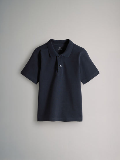 Dsiney Kidz - The Set 5 Pack Cotton Pique Polo Shirts Navy/Stripe/Light Blue/White image 10