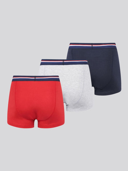 Dsiney Kidz - U.S. Polo Assn. Red Mens Branded Stripe Boxer Shorts 3 Pack image 2
