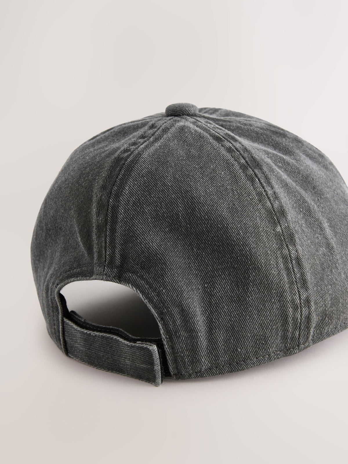 Washed Black Cotton Baseball Cap Hat (1-16yrs) image 2