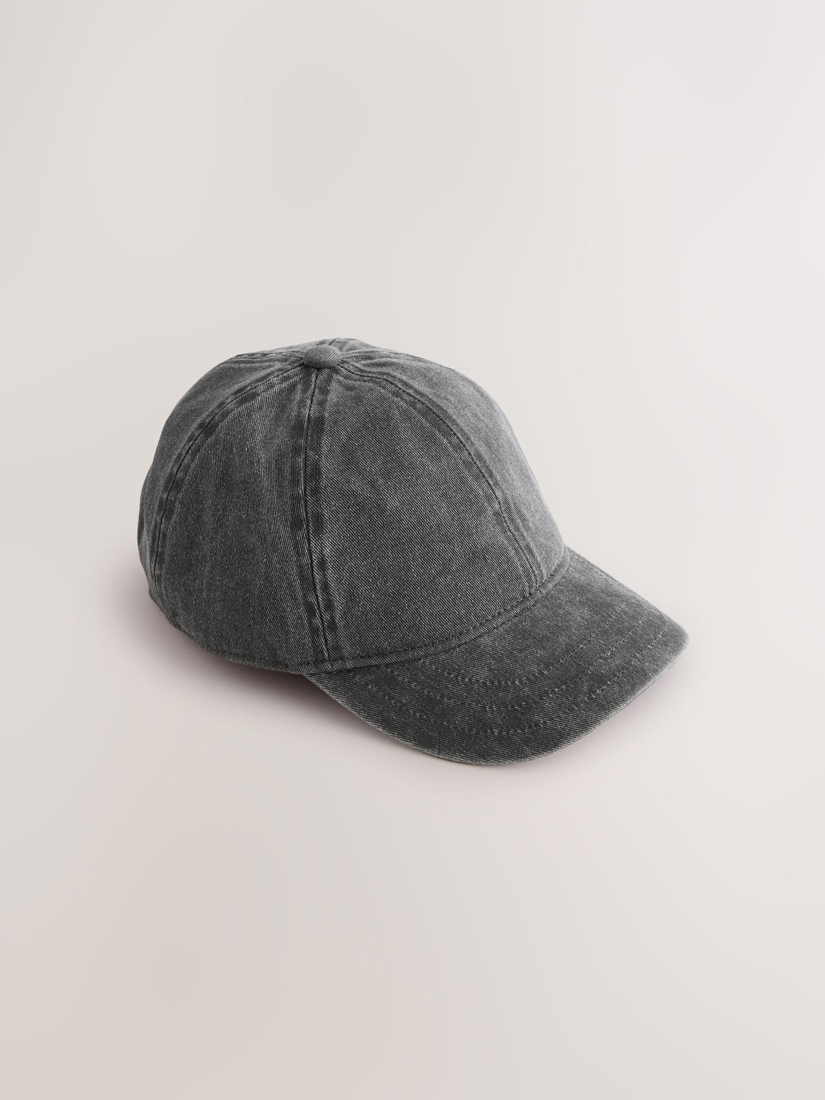 Washed Black Cotton Baseball Cap Hat (1-16yrs) image 1