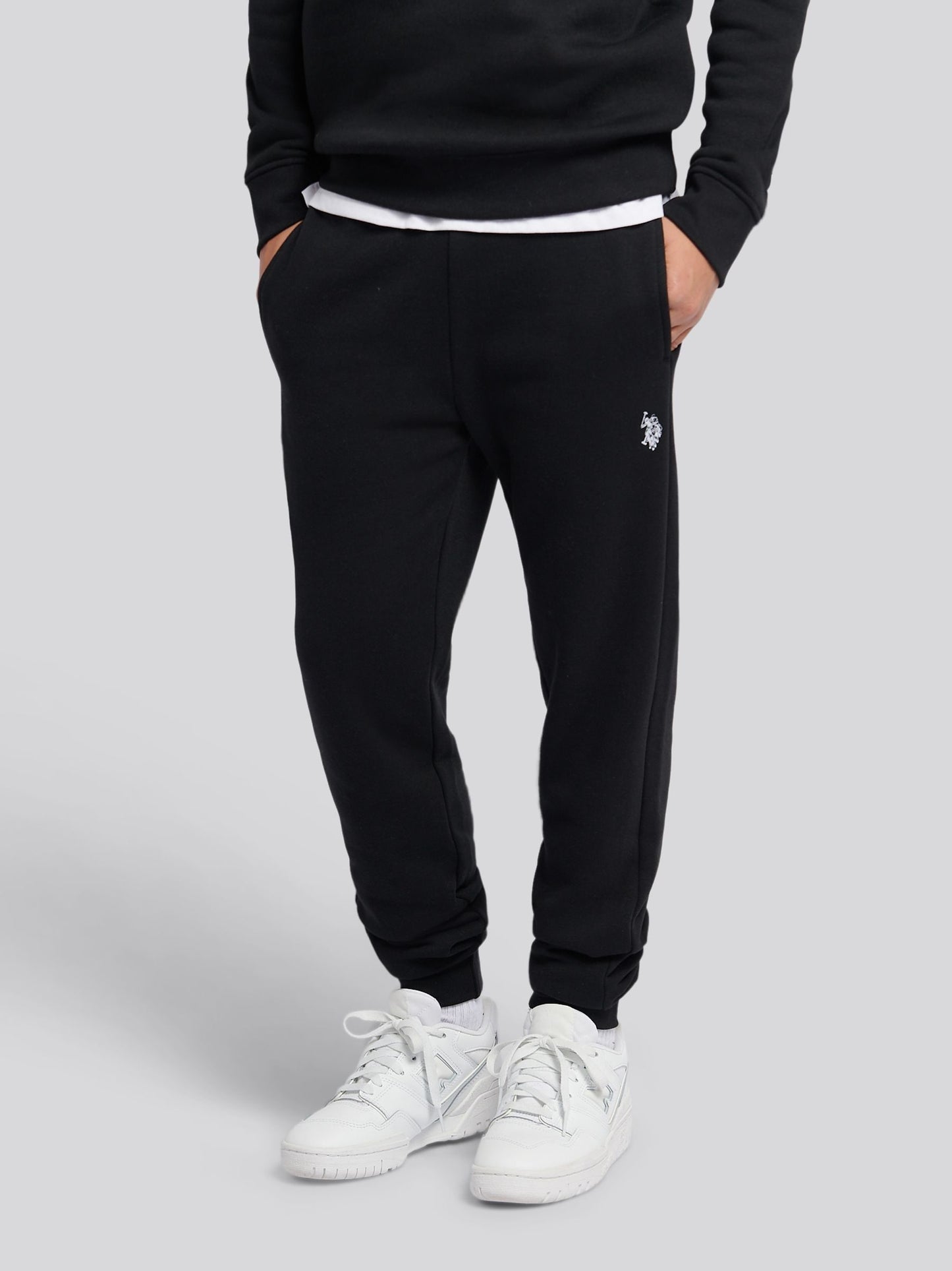 Dsiney Kidz - U.S. Polo Assn. Black Double Horsemen Crew Sweatshirt and Joggers Set image 4
