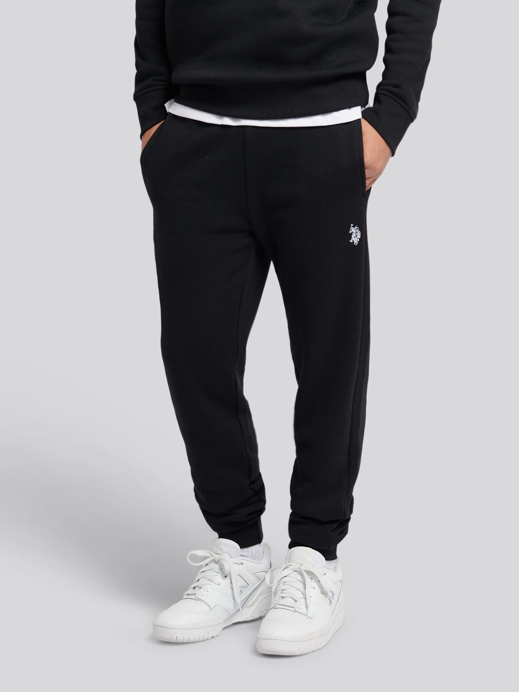 Dsiney Kidz - U.S. Polo Assn. Black Double Horsemen Crew Sweatshirt and Joggers Set image 4