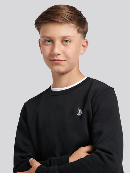Dsiney Kidz - U.S. Polo Assn. Black Double Horsemen Crew Sweatshirt and Joggers Set image 5