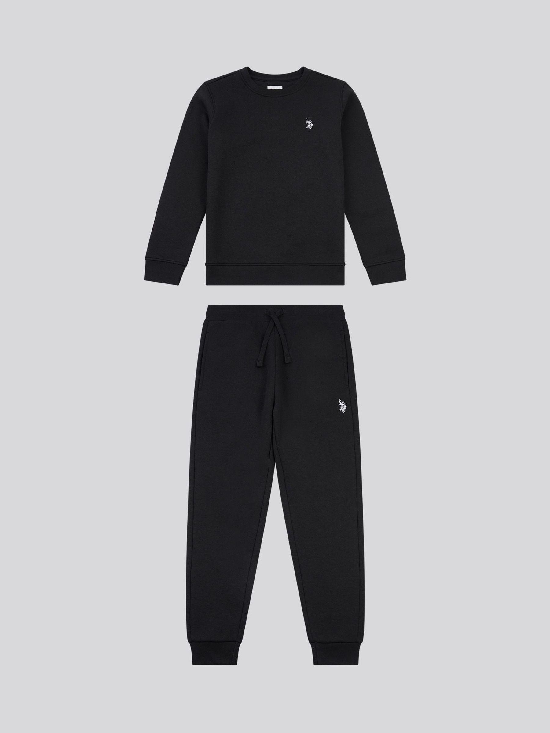 Dsiney Kidz - U.S. Polo Assn. Black Double Horsemen Crew Sweatshirt and Joggers Set image 7