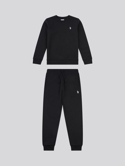 Dsiney Kidz - U.S. Polo Assn. Black Double Horsemen Crew Sweatshirt and Joggers Set image 7