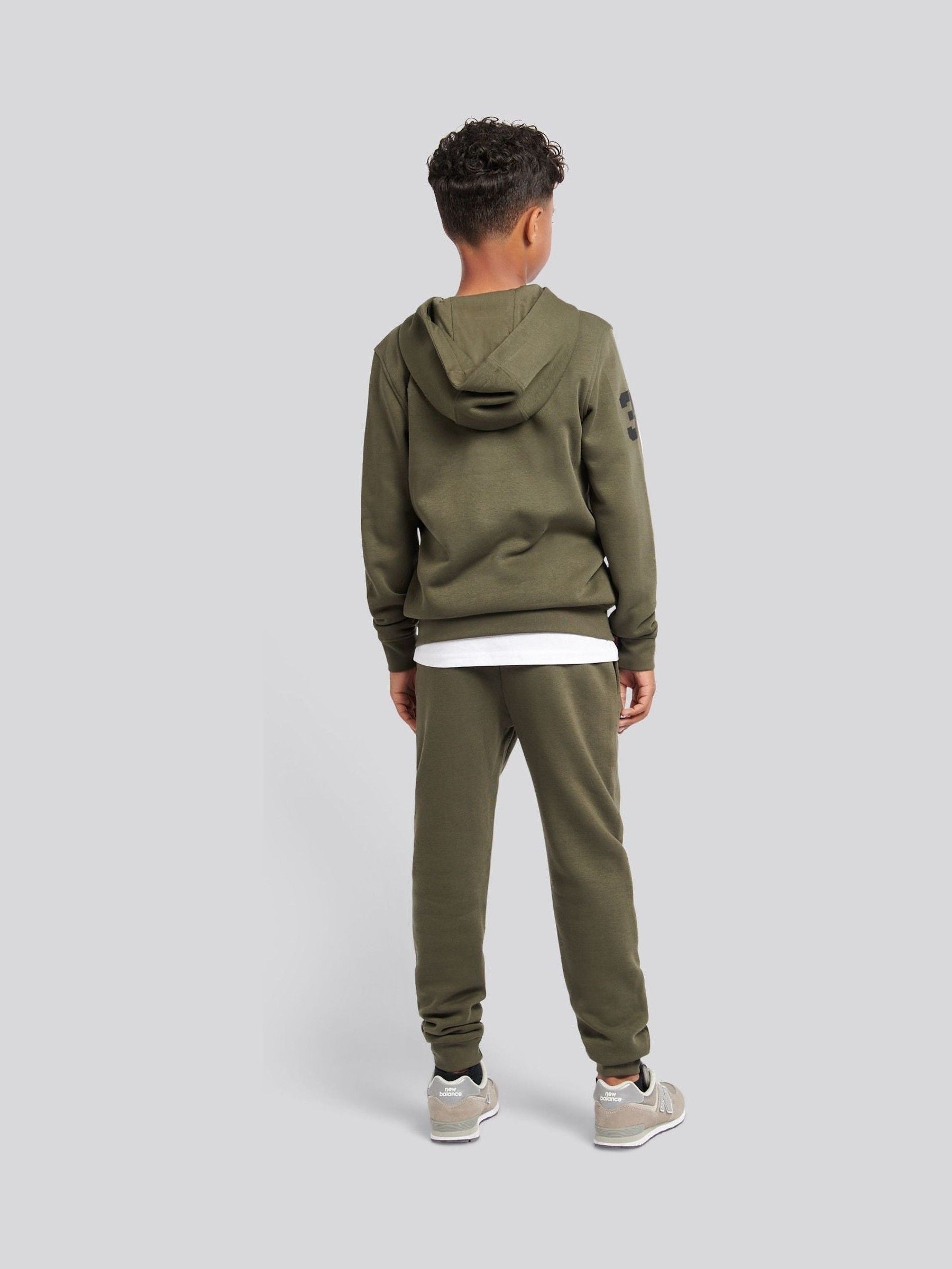 Dsiney Kidz - U.S. Polo Assn. Green Boys Player 3 Zip Hoodie and Joggers Set image 2