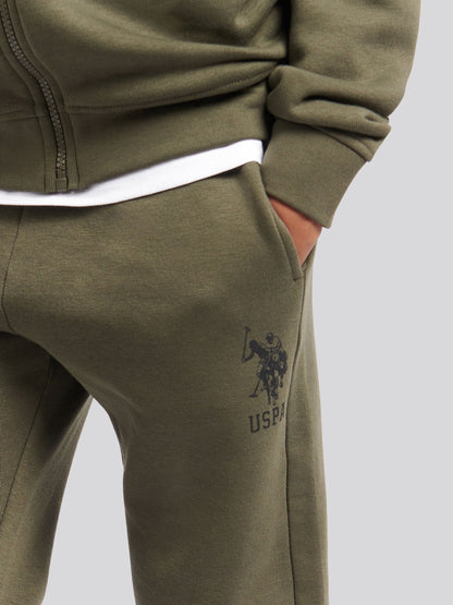 Dsiney Kidz - U.S. Polo Assn. Green Boys Player 3 Zip Hoodie and Joggers Set image 6