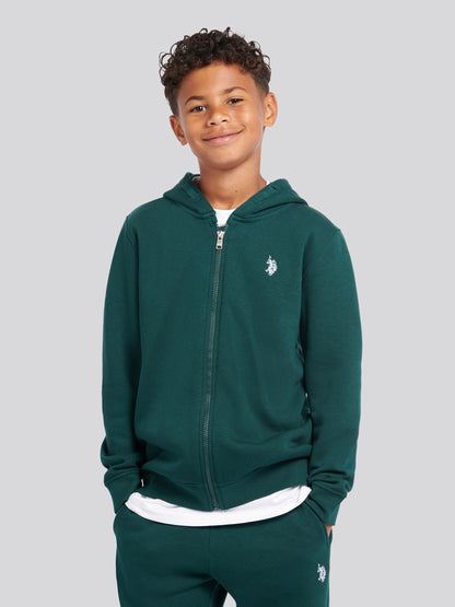 Dsiney Kidz - U.S. Polo Assn. Green Double Horsemen Zip Hoodie and Joggers Set image 3