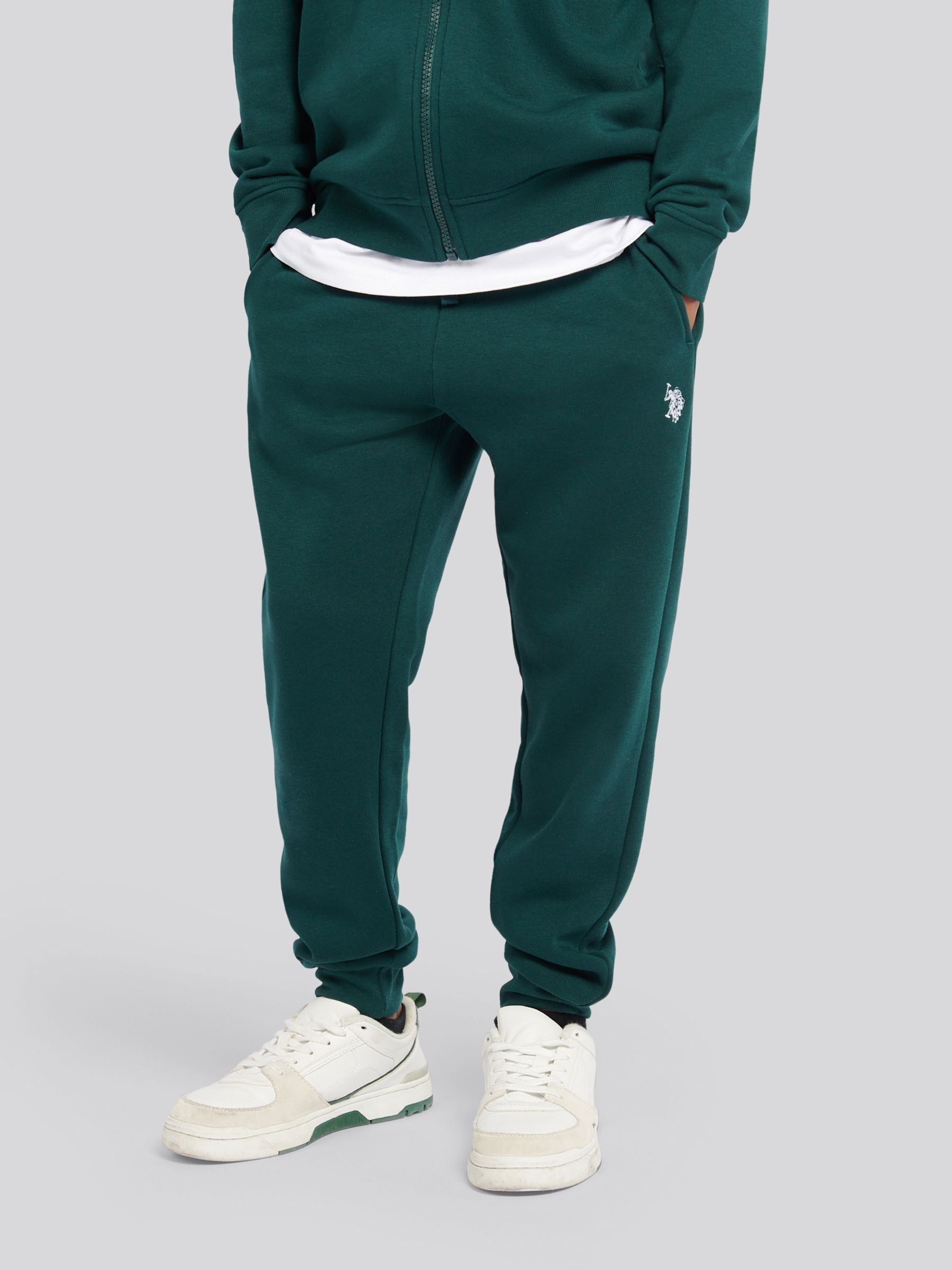 Dsiney Kidz - U.S. Polo Assn. Green Double Horsemen Zip Hoodie and Joggers Set image 4