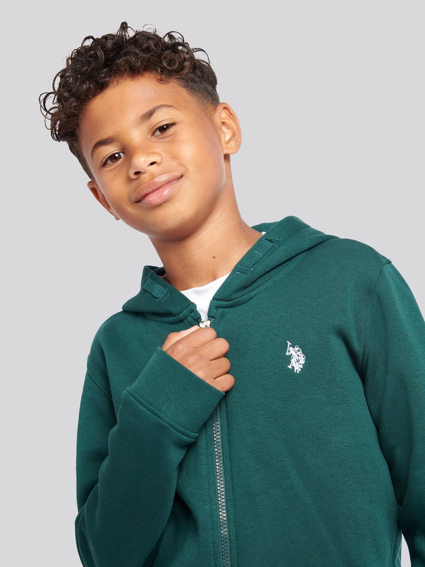 Dsiney Kidz - U.S. Polo Assn. Green Double Horsemen Zip Hoodie and Joggers Set image 5
