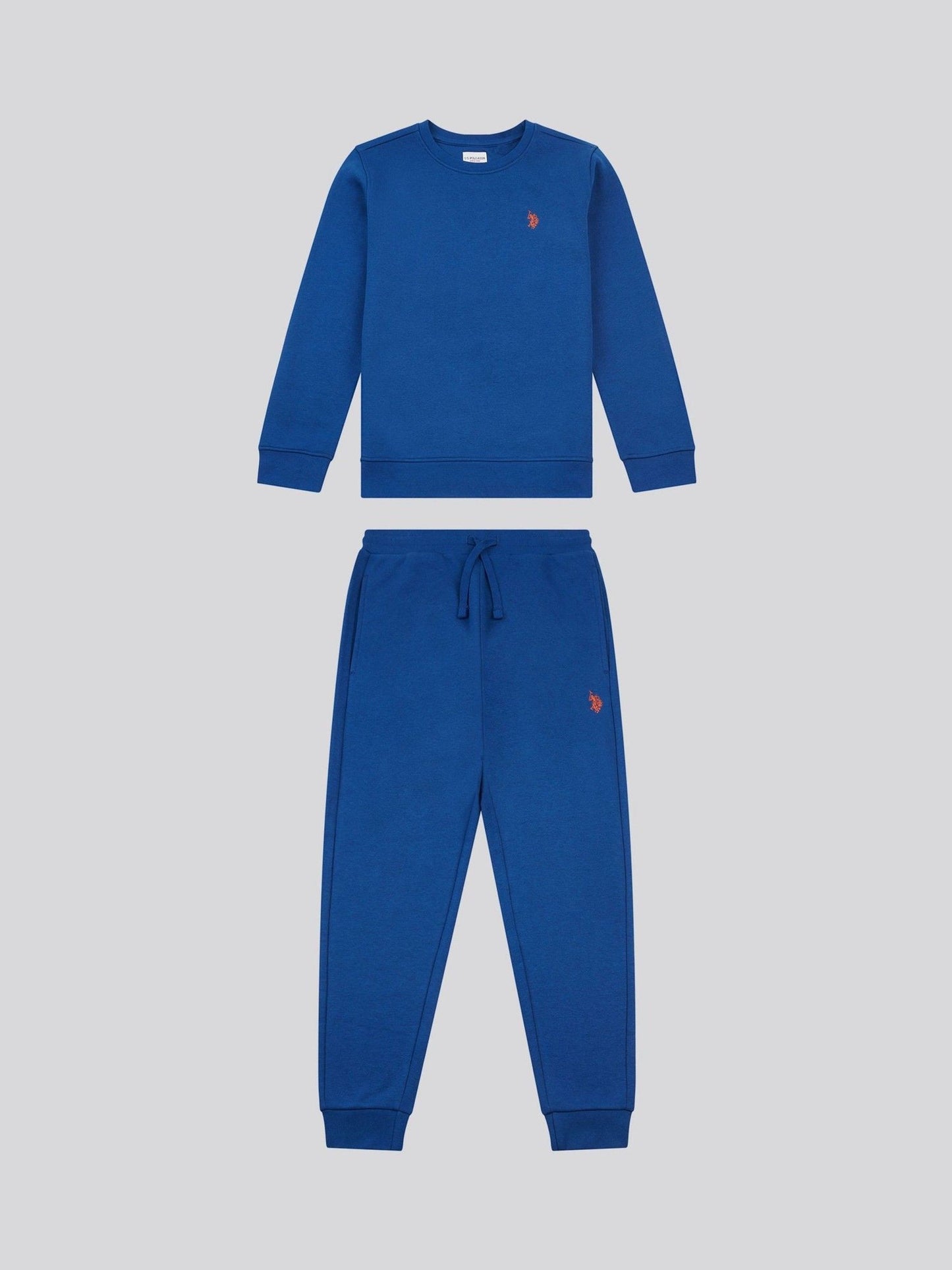 Dsiney Kidz - U.S. Polo Assn. Blue Double Horsemen Crew Sweatshirt and Joggers Set image 1