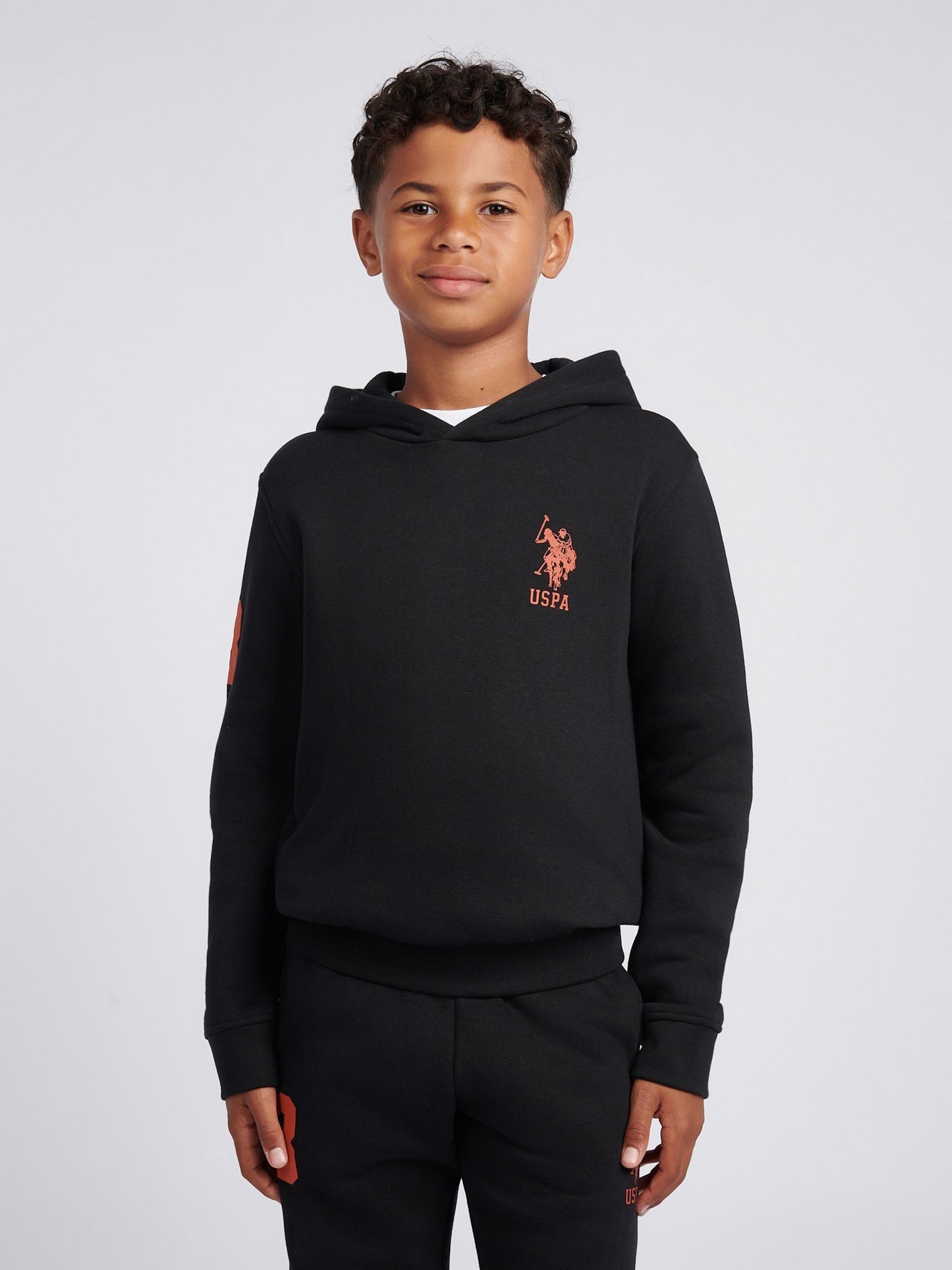 Dsiney Kidz - U.S. Polo Assn. Black Player 3 Hoodie and Joggers Set image 1