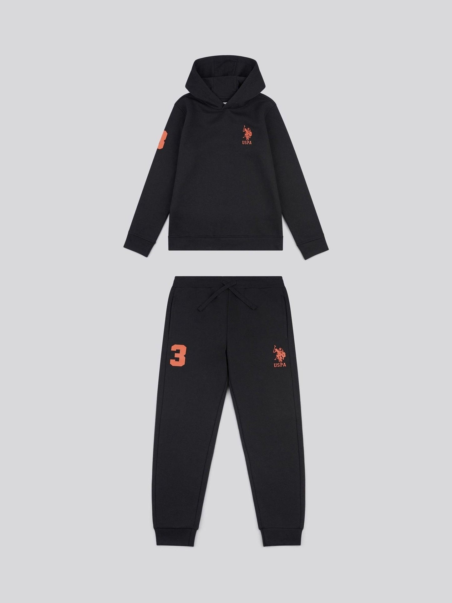 Dsiney Kidz - U.S. Polo Assn. Black Player 3 Hoodie and Joggers Set image 7