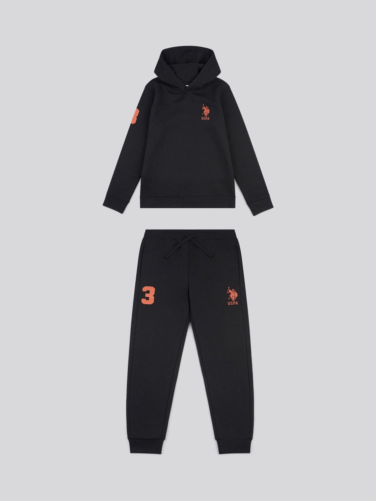 Dsiney Kidz - U.S. Polo Assn. Black Player 3 Hoodie and Joggers Set image 7