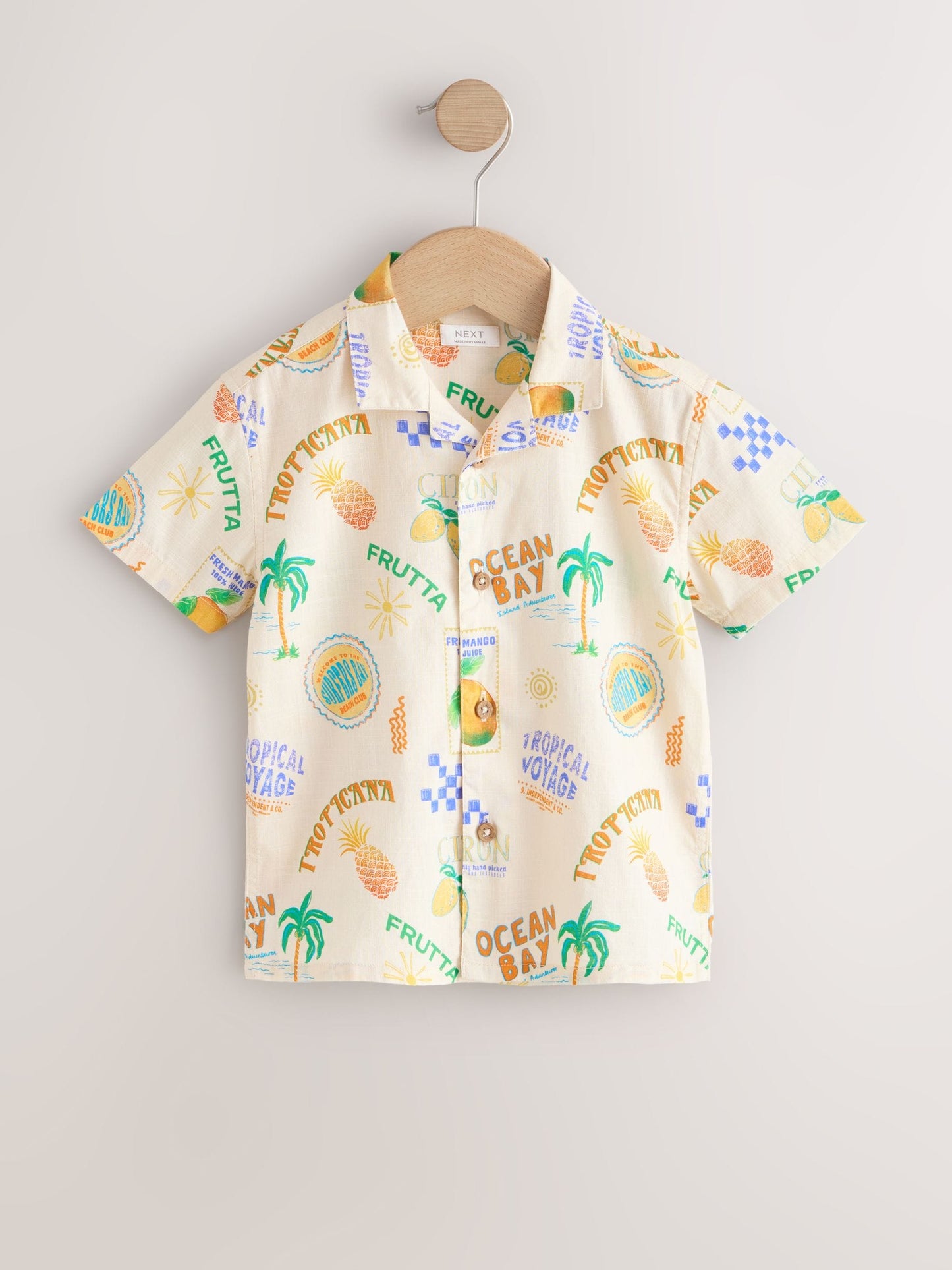Dsiney Kidz - Ecru All Over Print Short Sleeve Revere Collar Printed Shirt (3mths-7yrs) image 5