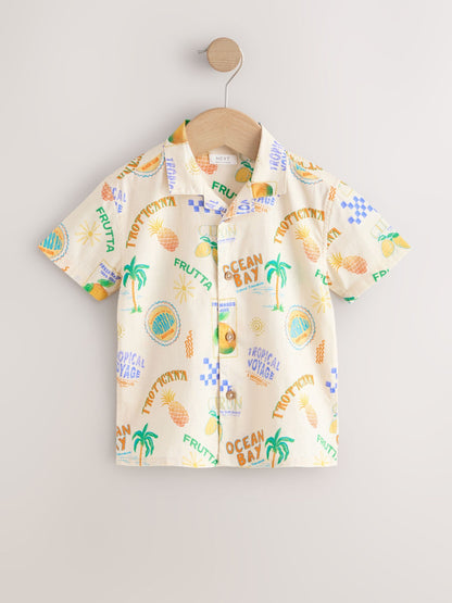 Dsiney Kidz - Ecru All Over Print Short Sleeve Revere Collar Printed Shirt (3mths-7yrs) image 5