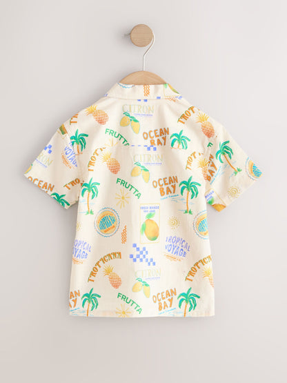Dsiney Kidz - Ecru All Over Print Short Sleeve Revere Collar Printed Shirt (3mths-7yrs) image 6