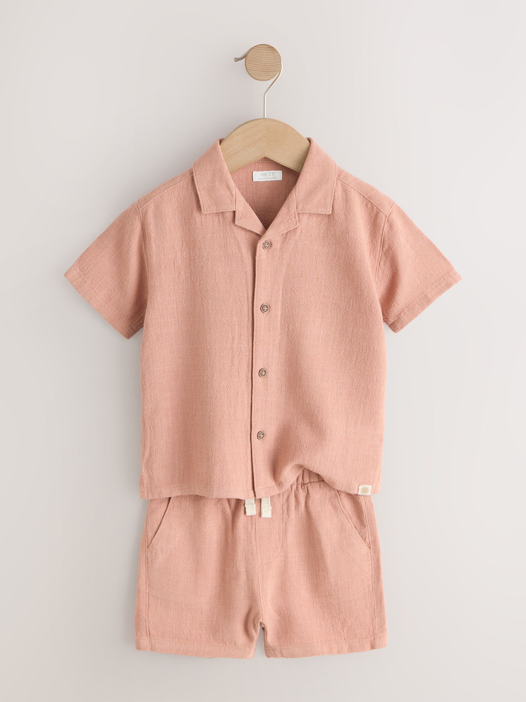 Terracota Short Sleeve Revere Collar Shirt & Shorts Set (3mths-10yrs) image 6