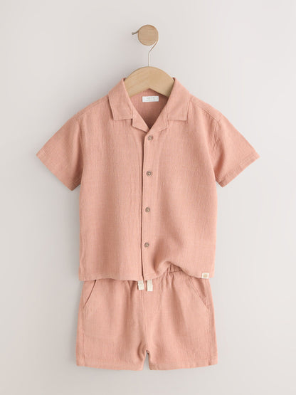 Terracota Short Sleeve Revere Collar Shirt & Shorts Set (3mths-10yrs) image 6