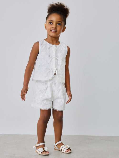 Dsiney Kidz - Baker by Ted Baker 2 Piece Broderie Waistcoat and Shorts Set image 1
