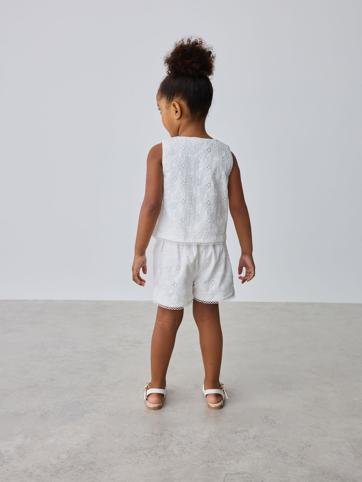Dsiney Kidz - Baker by Ted Baker 2 Piece Broderie Waistcoat and Shorts Set image 3