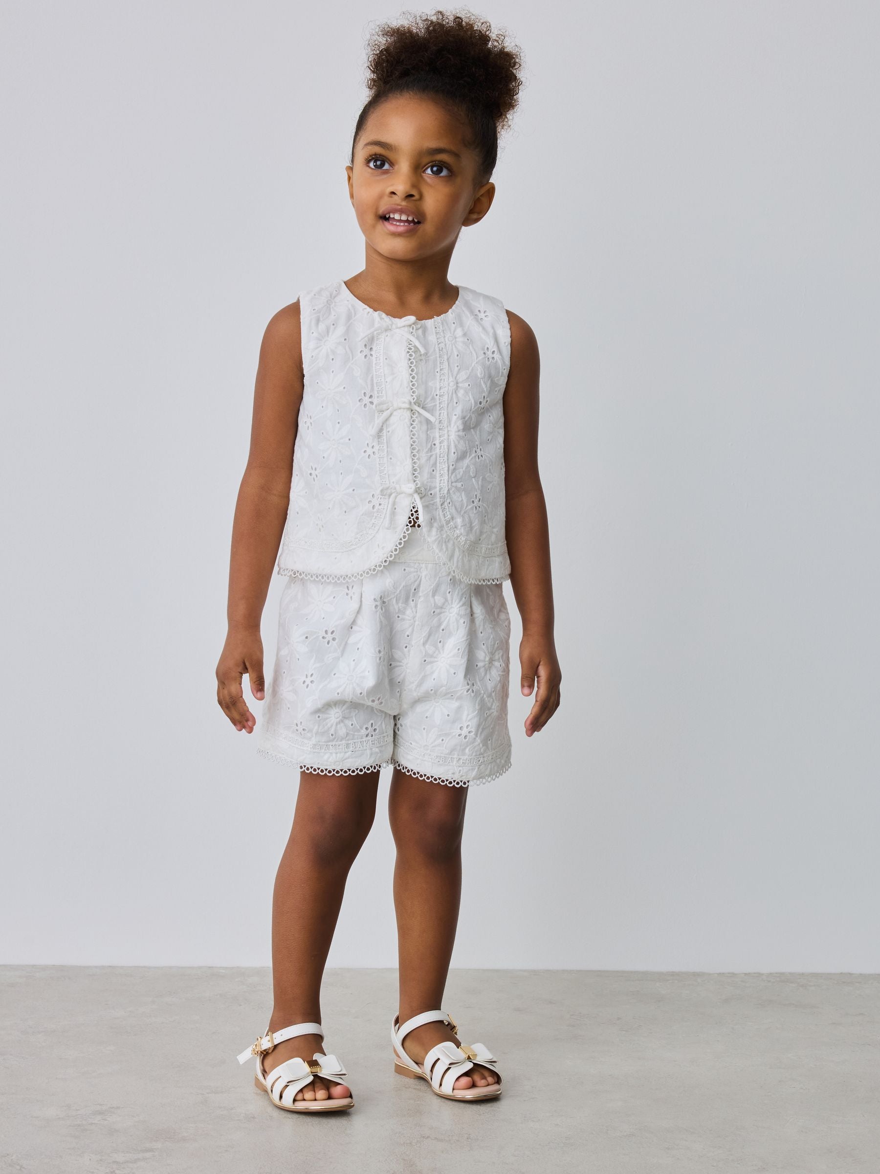 Baker by Ted Baker 2 Piece Broderie Waistcoat and Shorts Set image 4