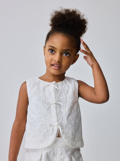 Baker by Ted Baker 2 Piece Broderie Waistcoat and Shorts Set image 5