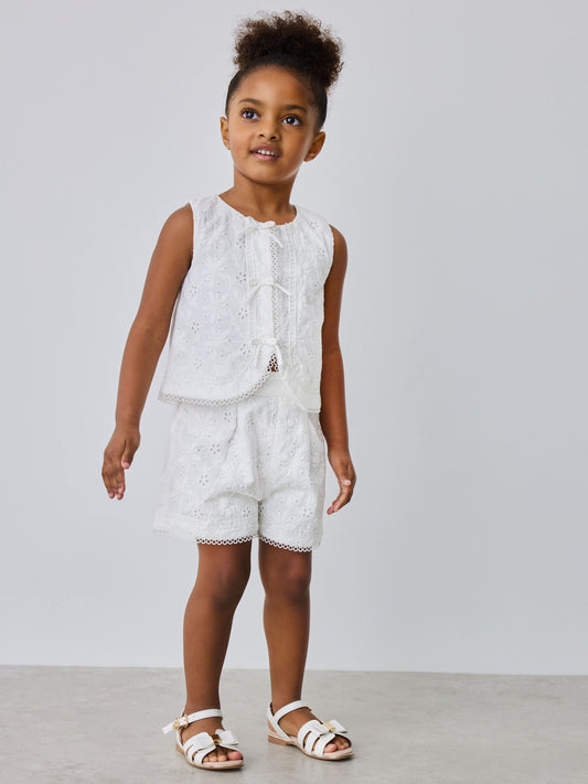 Baker by Ted Baker 2 Piece Broderie Waistcoat and Shorts Set image 1