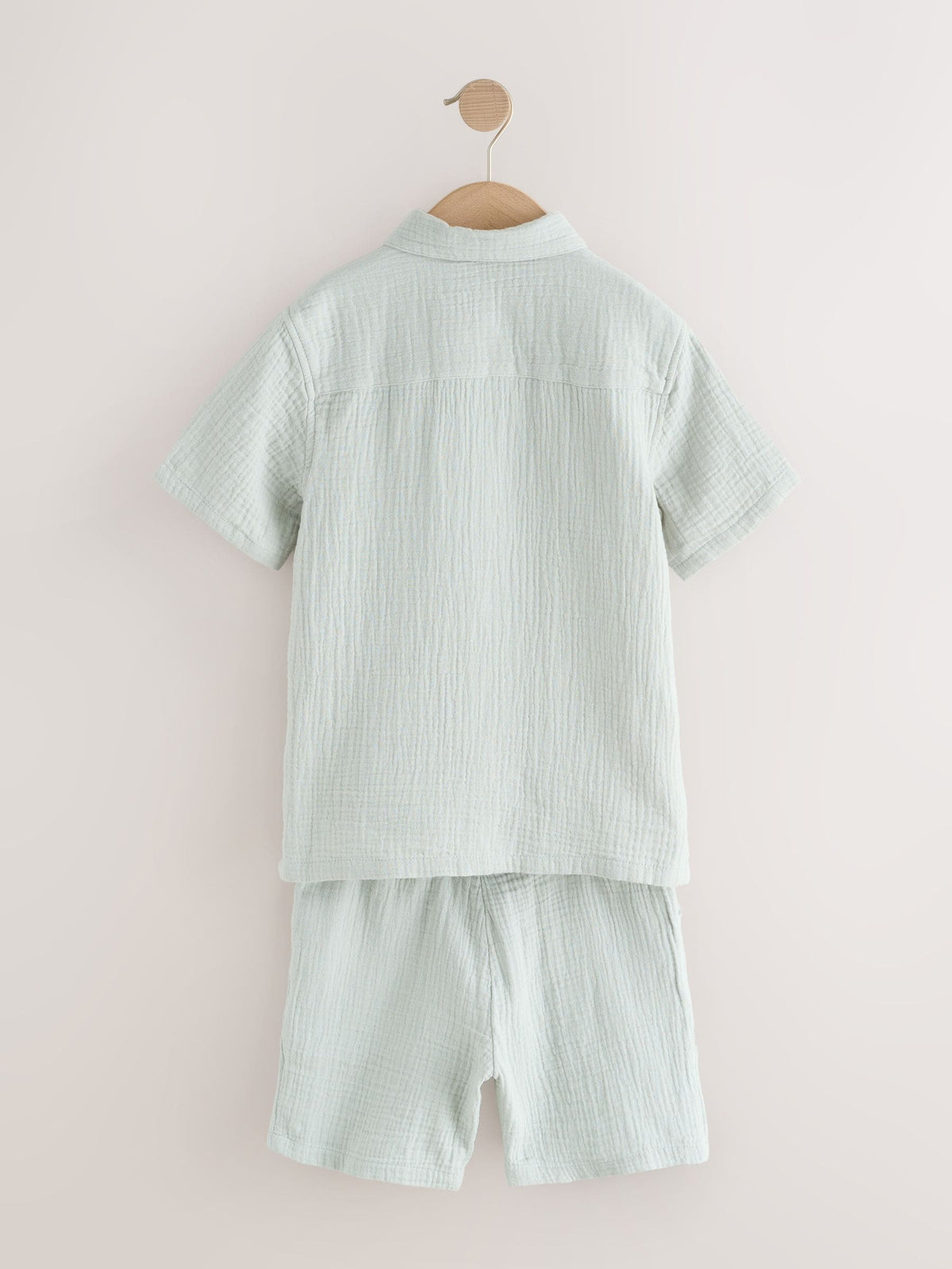 Dsiney Kidz - Light Grey Short Sleeve Double Cloth Textured Shirt and Shorts Set (3-16yrs) image 3