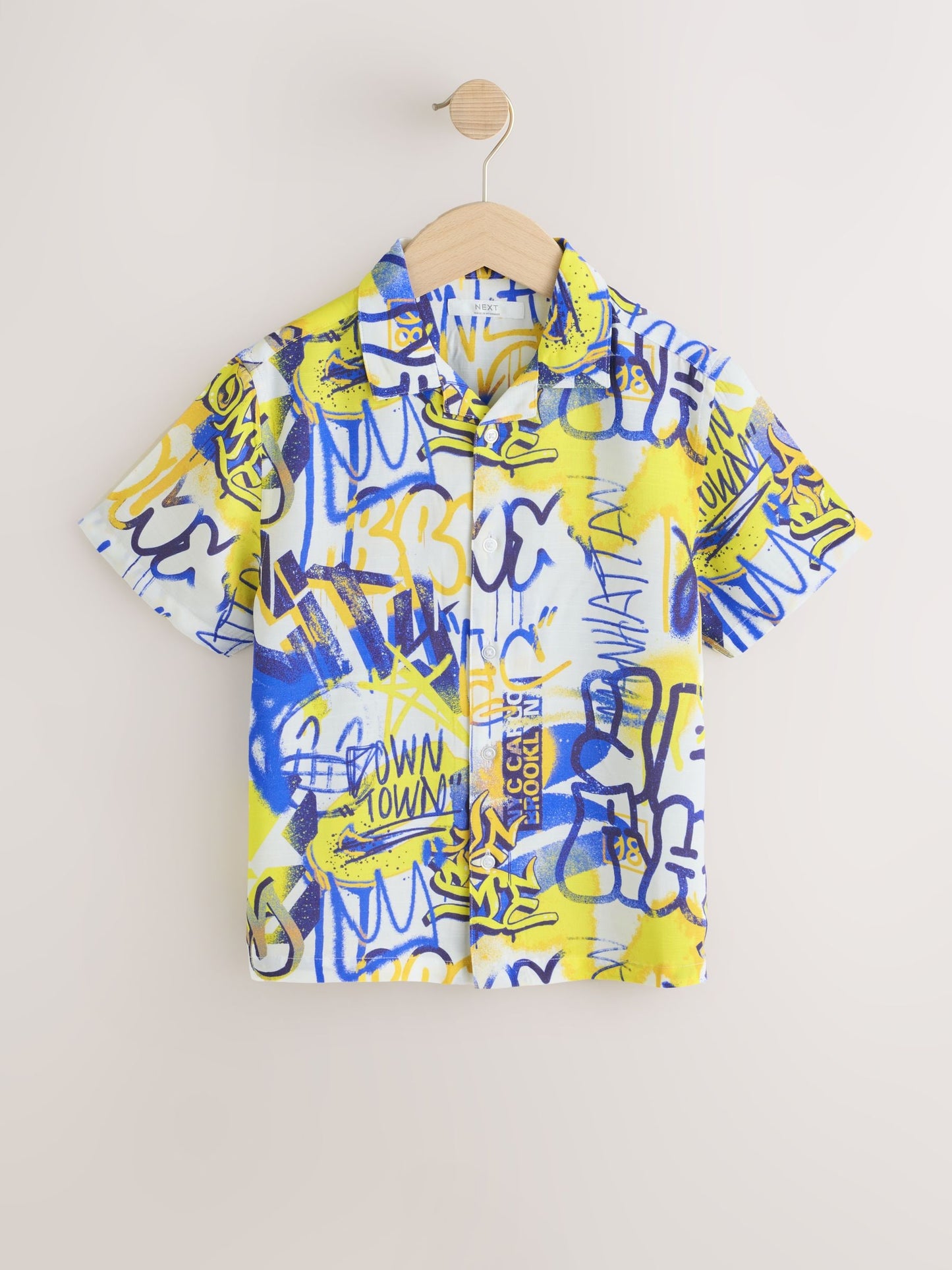 Dsiney Kidz - White All Over Print Graffiti Short Sleeve All Over Print Shirt (3-16yrs) image 5