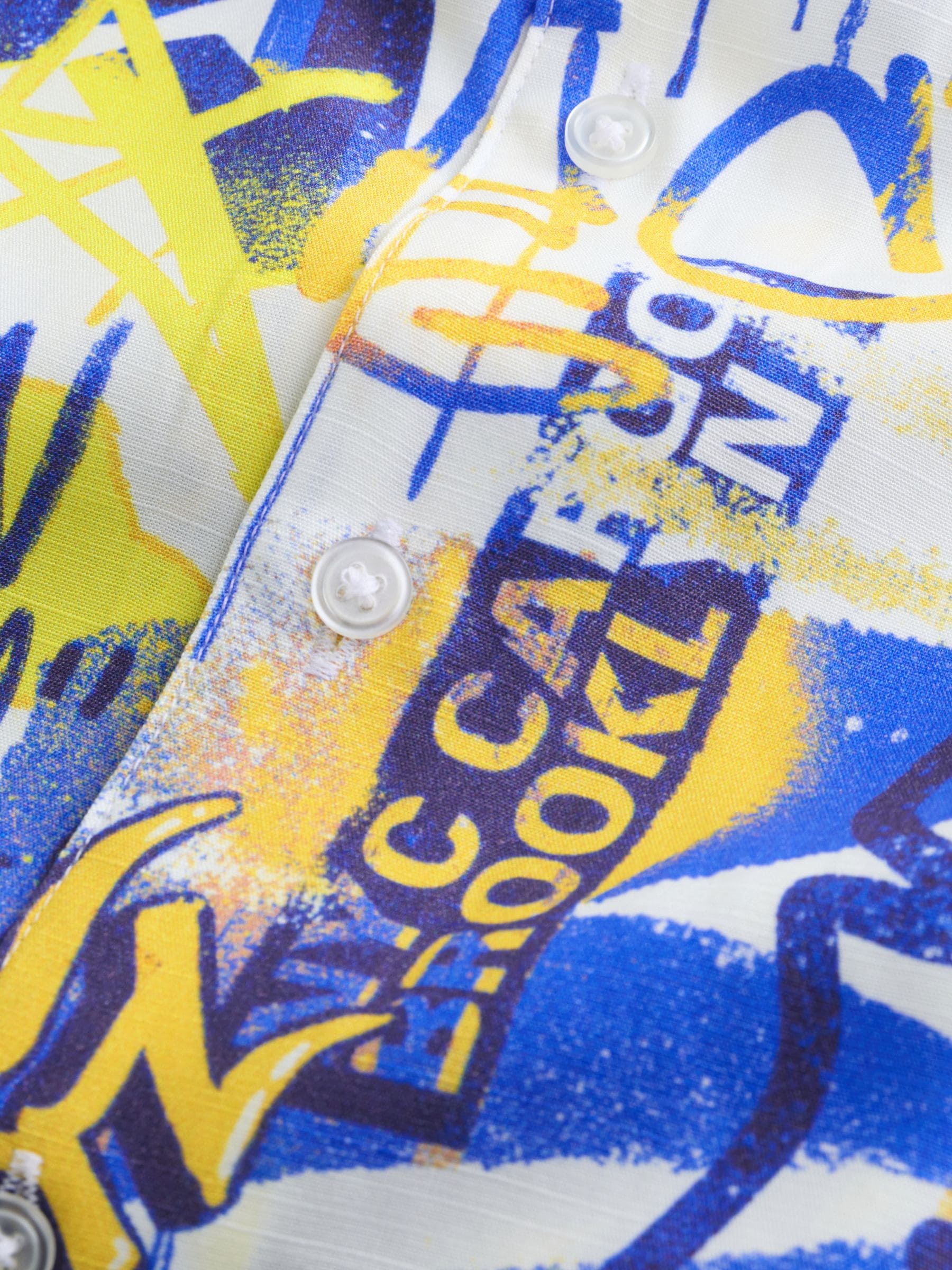 Dsiney Kidz - White All Over Print Graffiti Short Sleeve All Over Print Shirt (3-16yrs) image 8