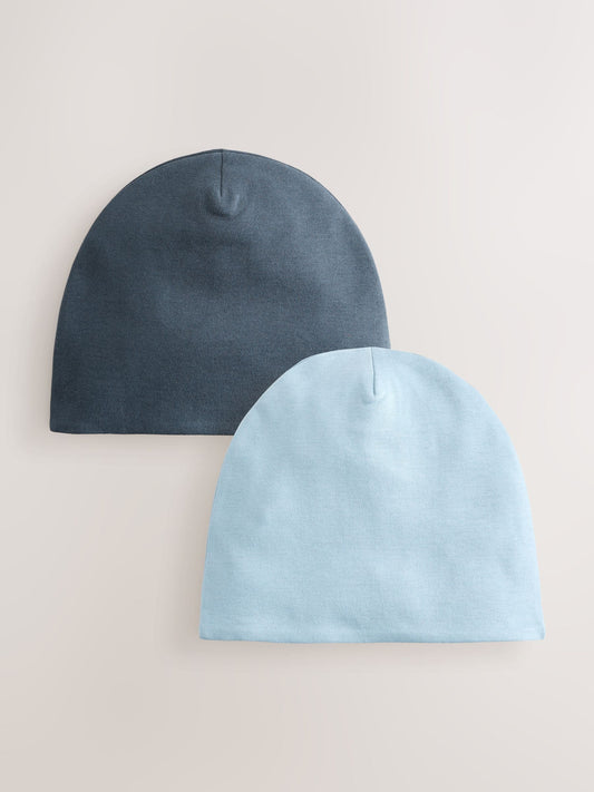 Blue Jersey Beanies 2 Pack (1-16yrs) image 1