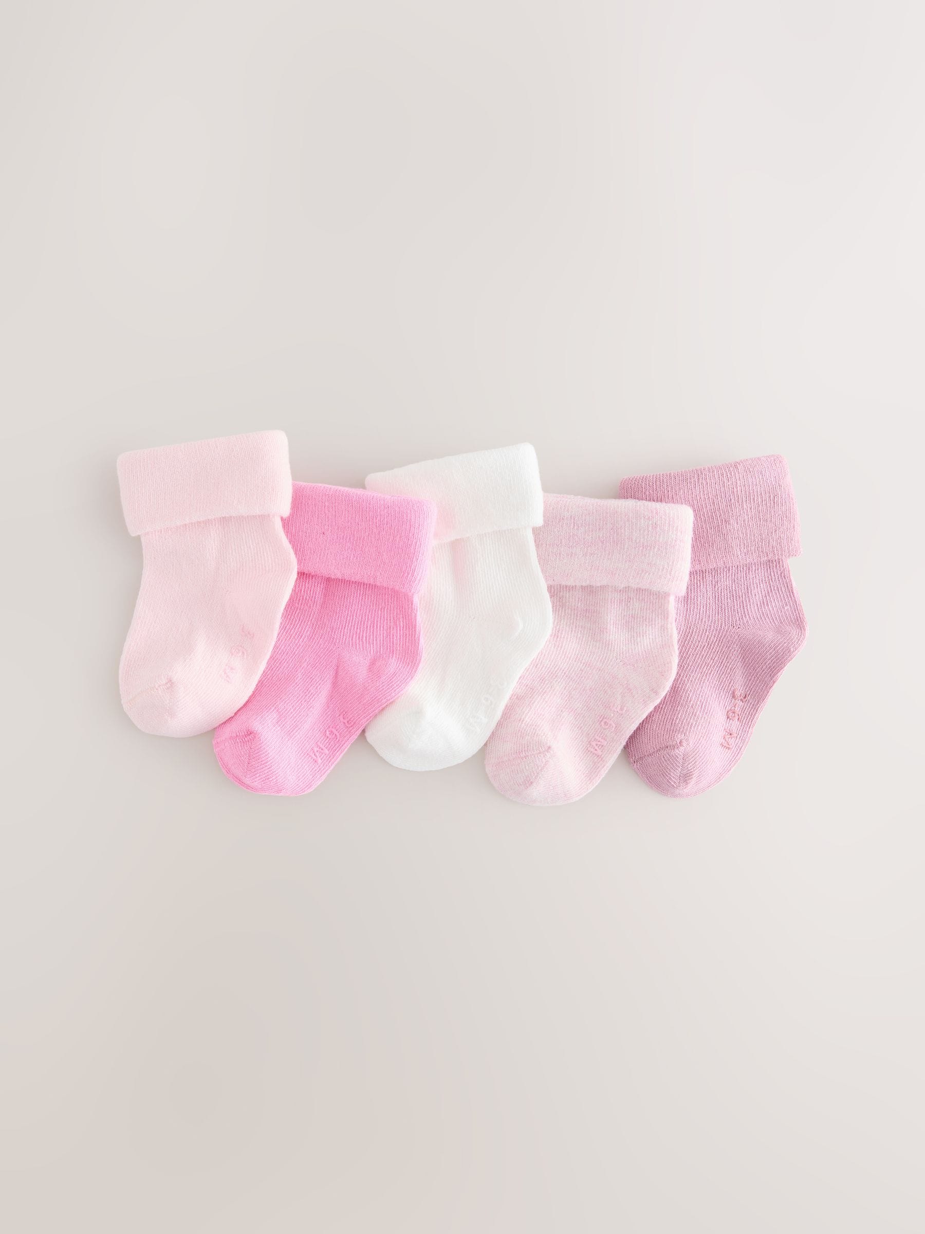 Pink Baby Socks 5 Pack image 1