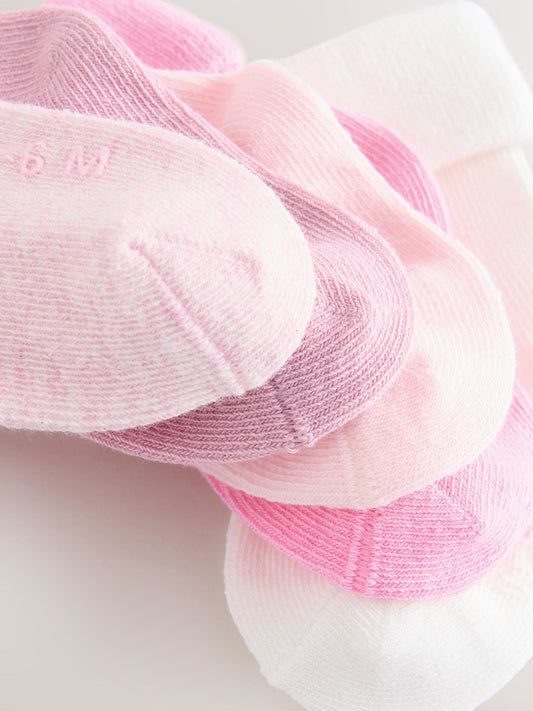 Pink Baby Socks 5 Pack image 2