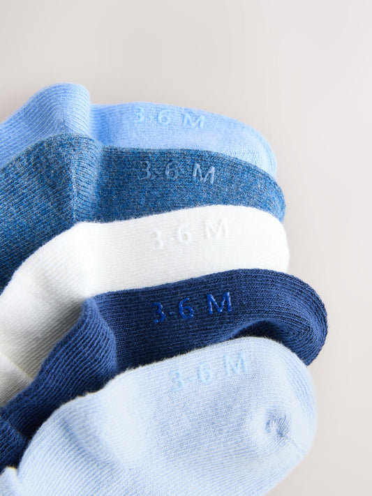 Blue Baby Roll Top Socks 7 Pack (0mths-2yrs) image 3