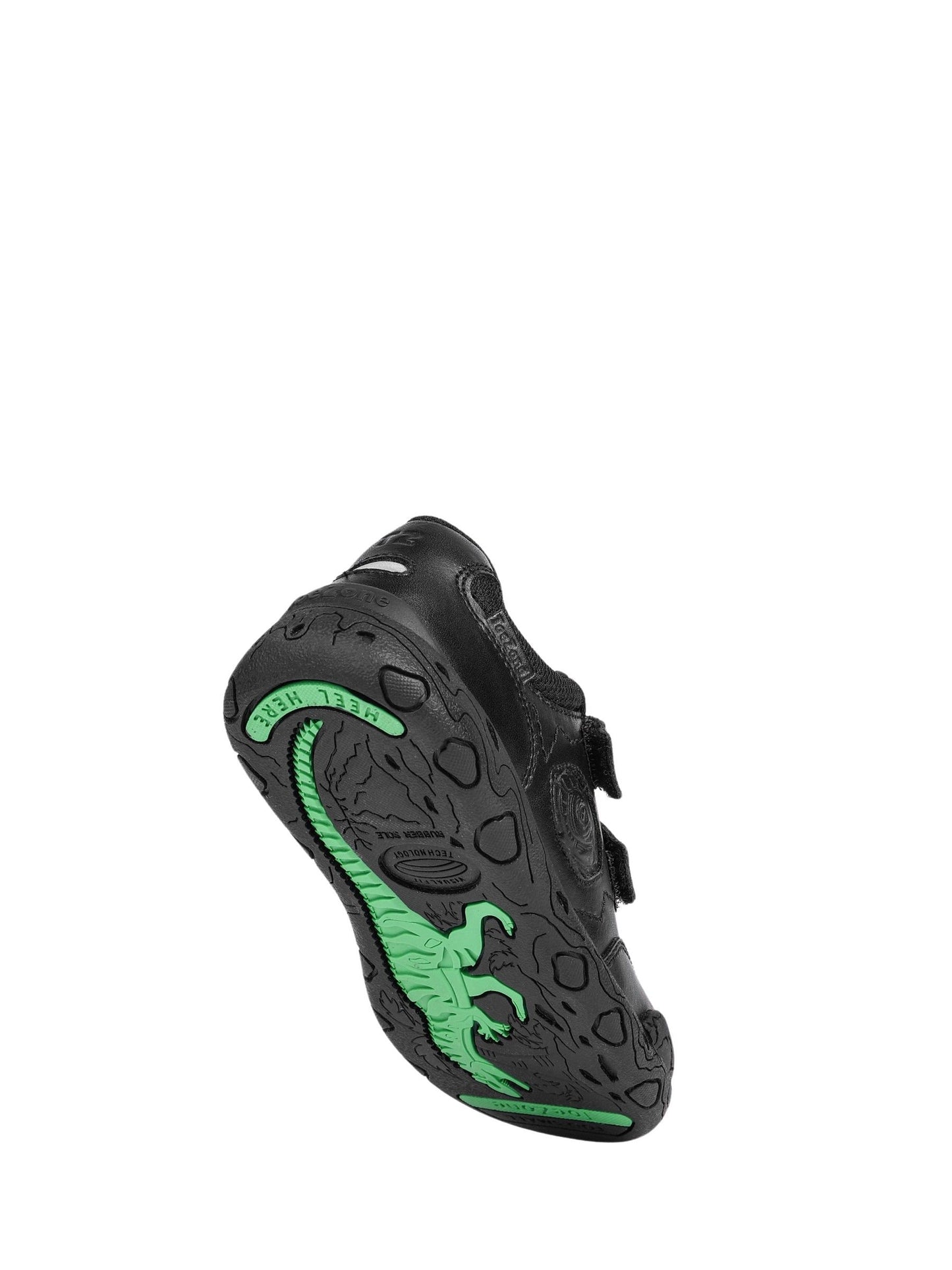Toezone Black Luca Dinosaur Rip Tape School Shoes image 3