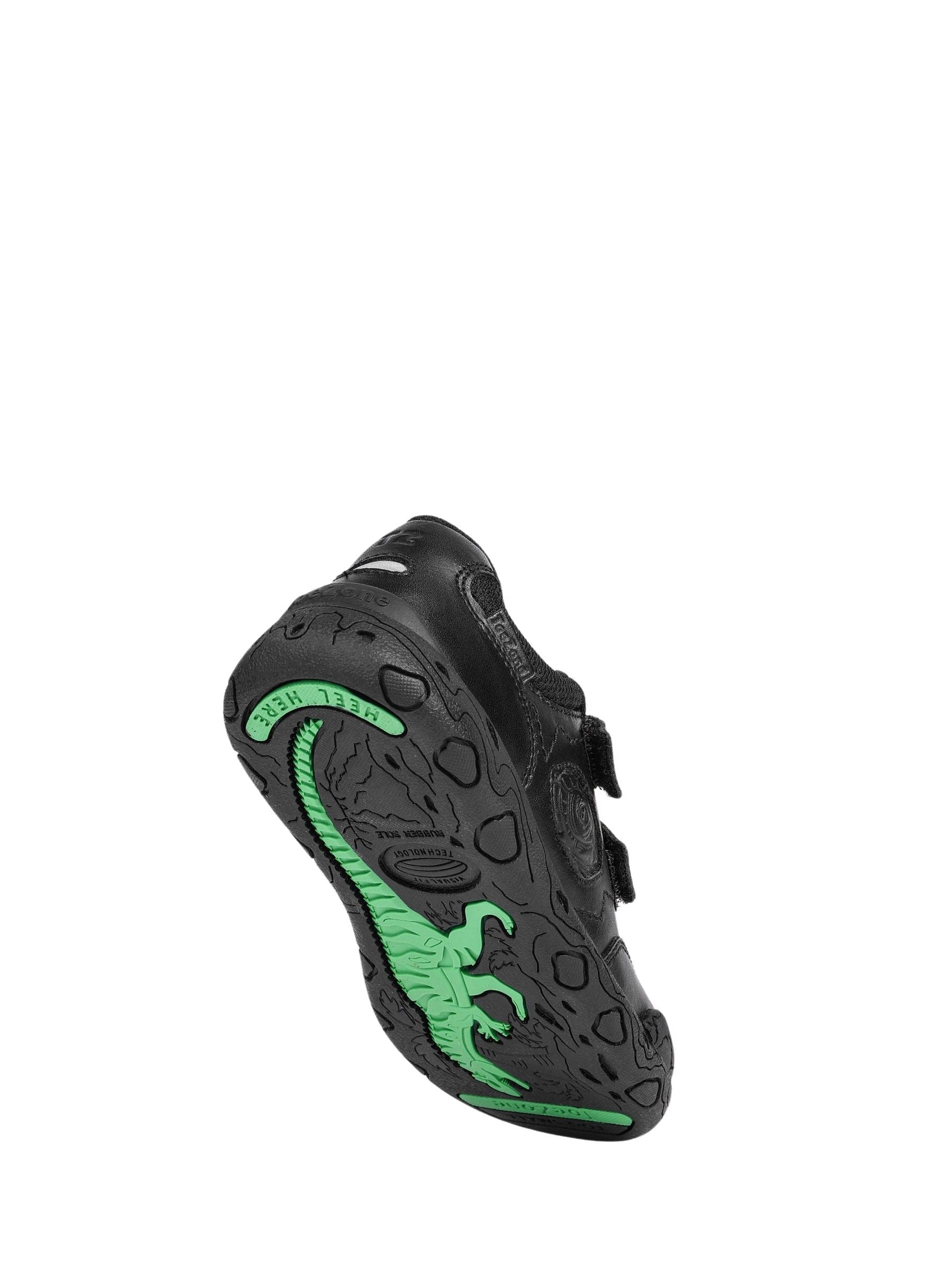 Toezone Black Luca Dinosaur Rip Tape School Shoes image 3