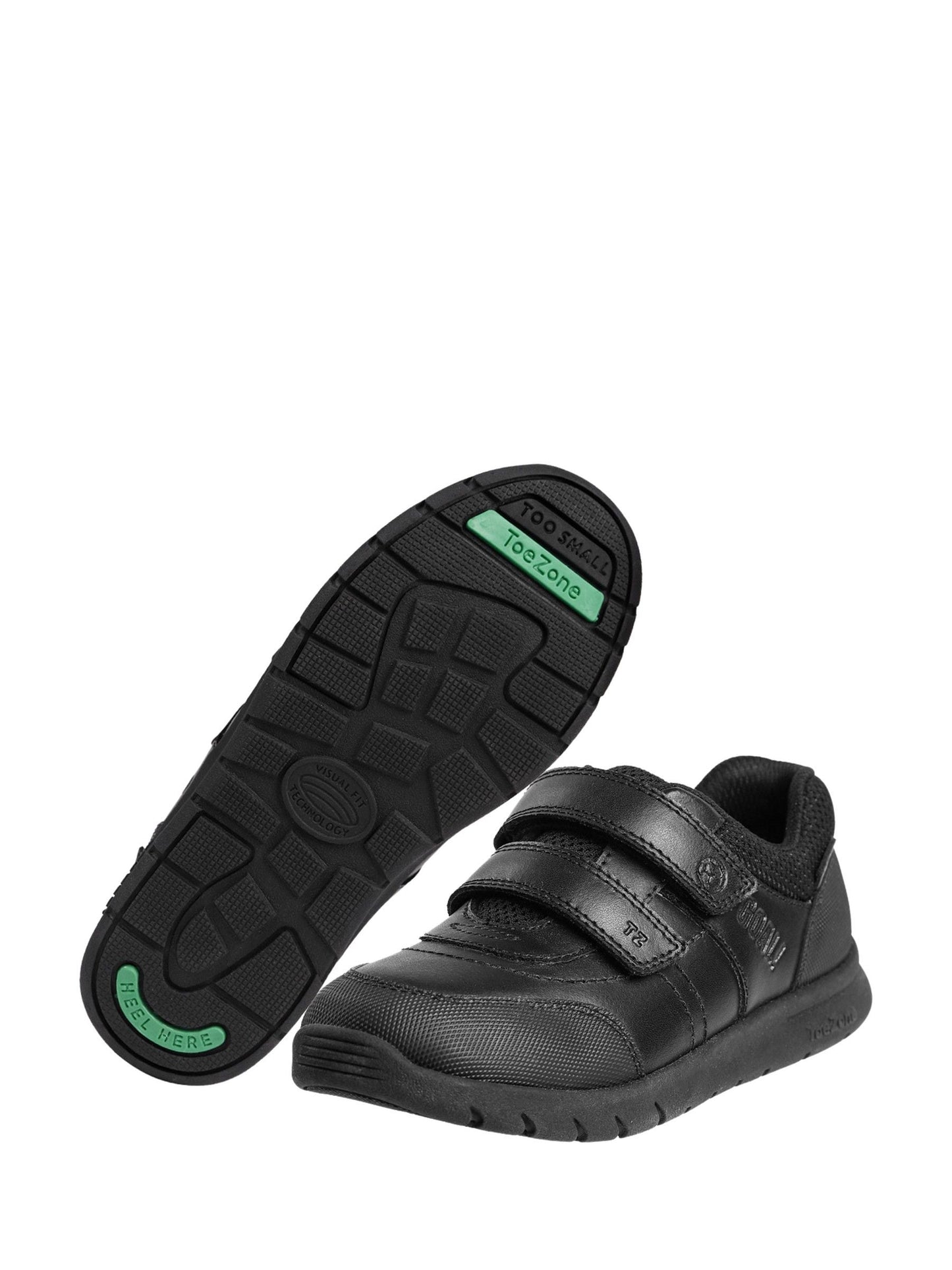 Toezone Black Strike Football Rip Tape School Shoes image 3