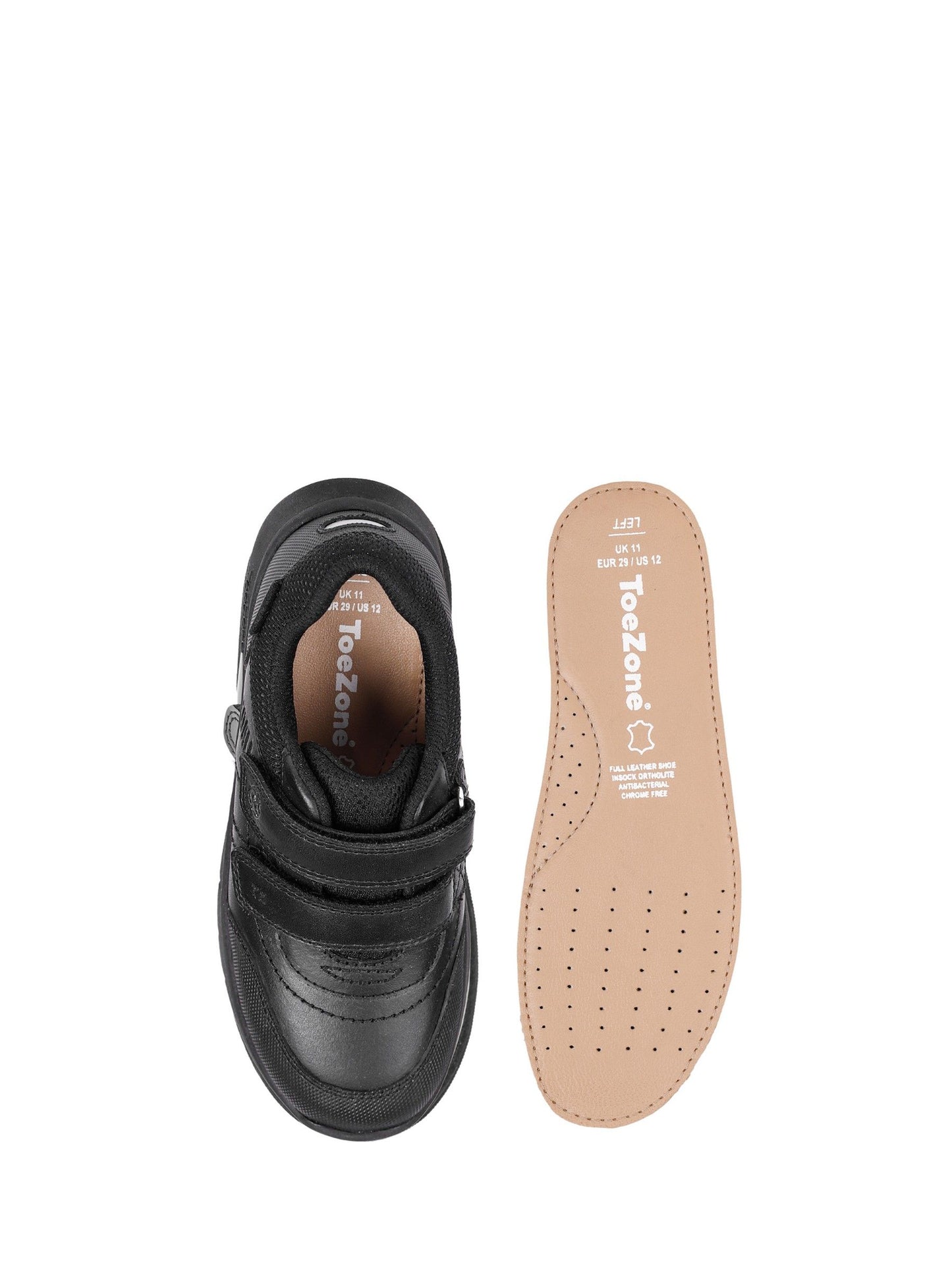 Toezone Black Strike Football Rip Tape School Shoes image 5